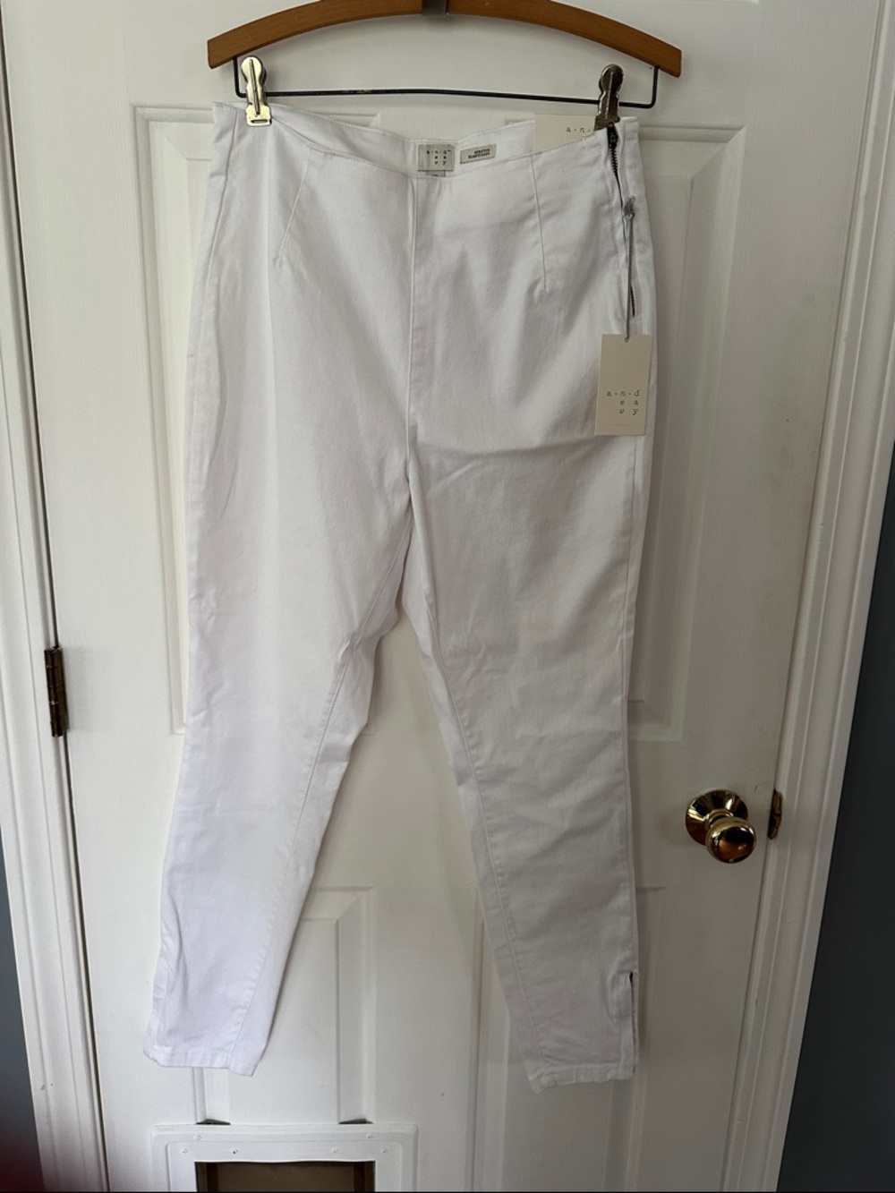 White Slim Ankle Pants